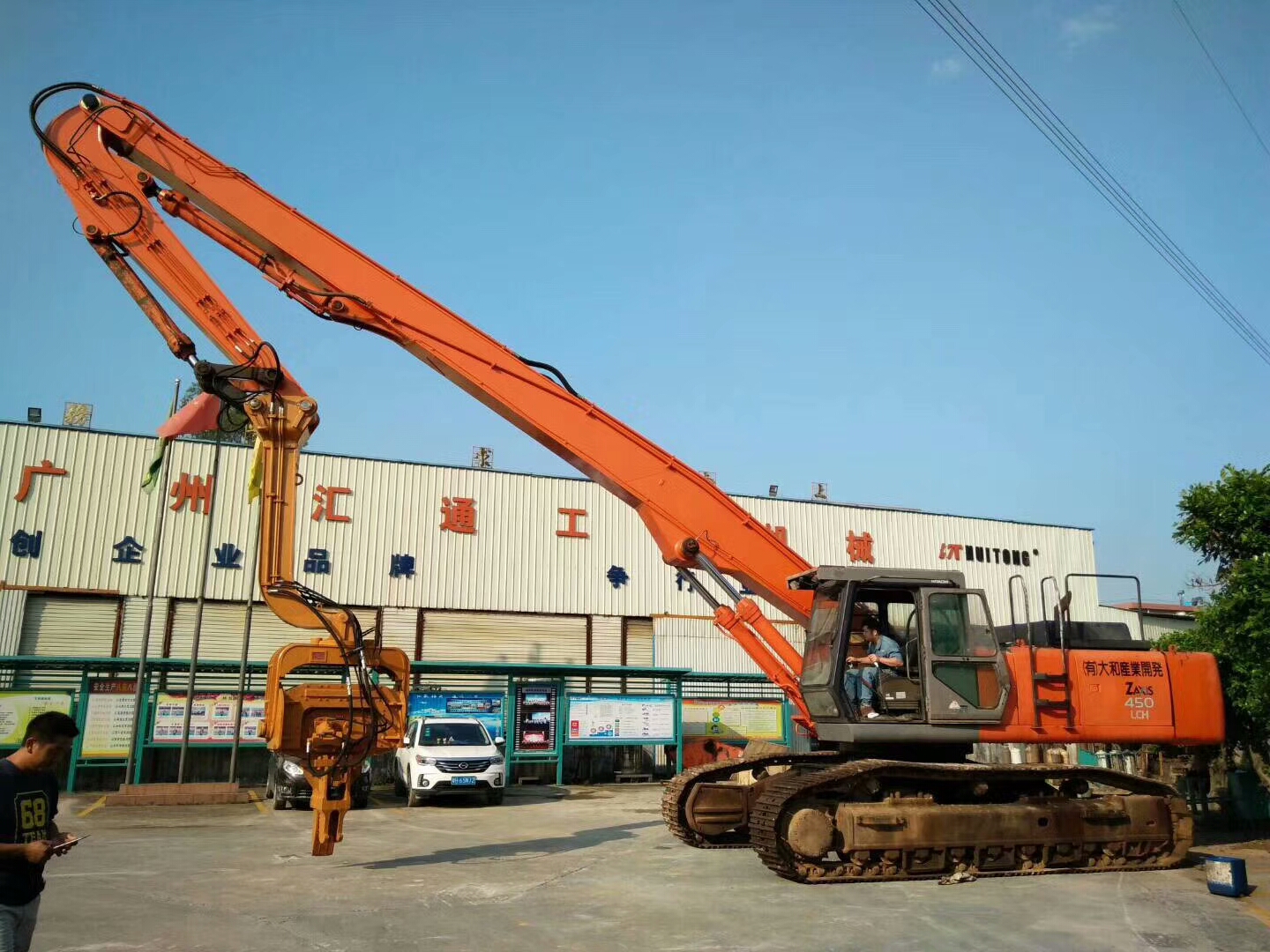 挖掘機(jī)打樁臂、打樁臂、打樁錘、挖掘機(jī)打樁臂廠家